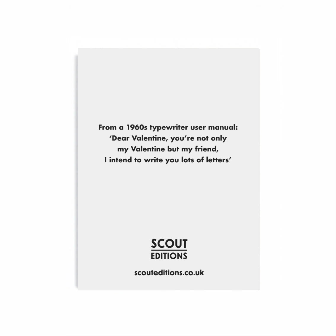 Typewriter Mini Card - Arriving 15th October 2026