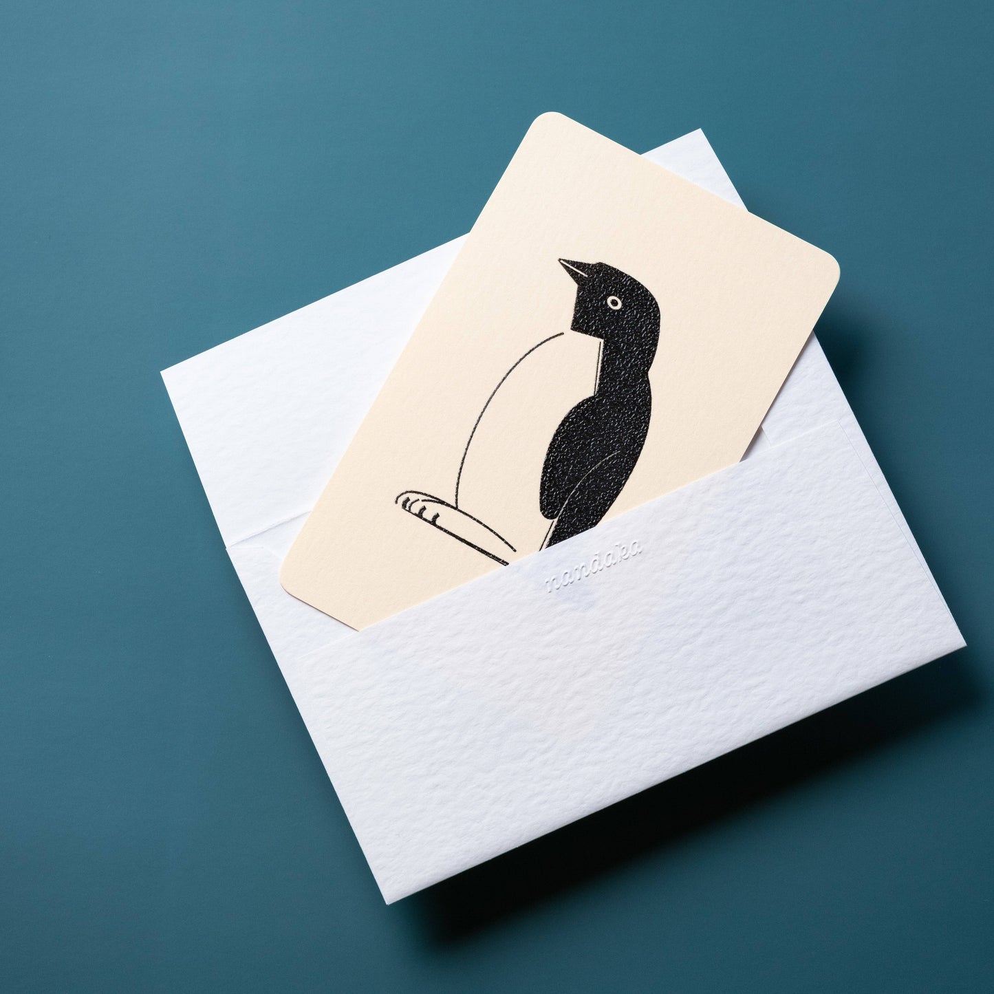 Handmade Embossed Card | Home Series: Penguin