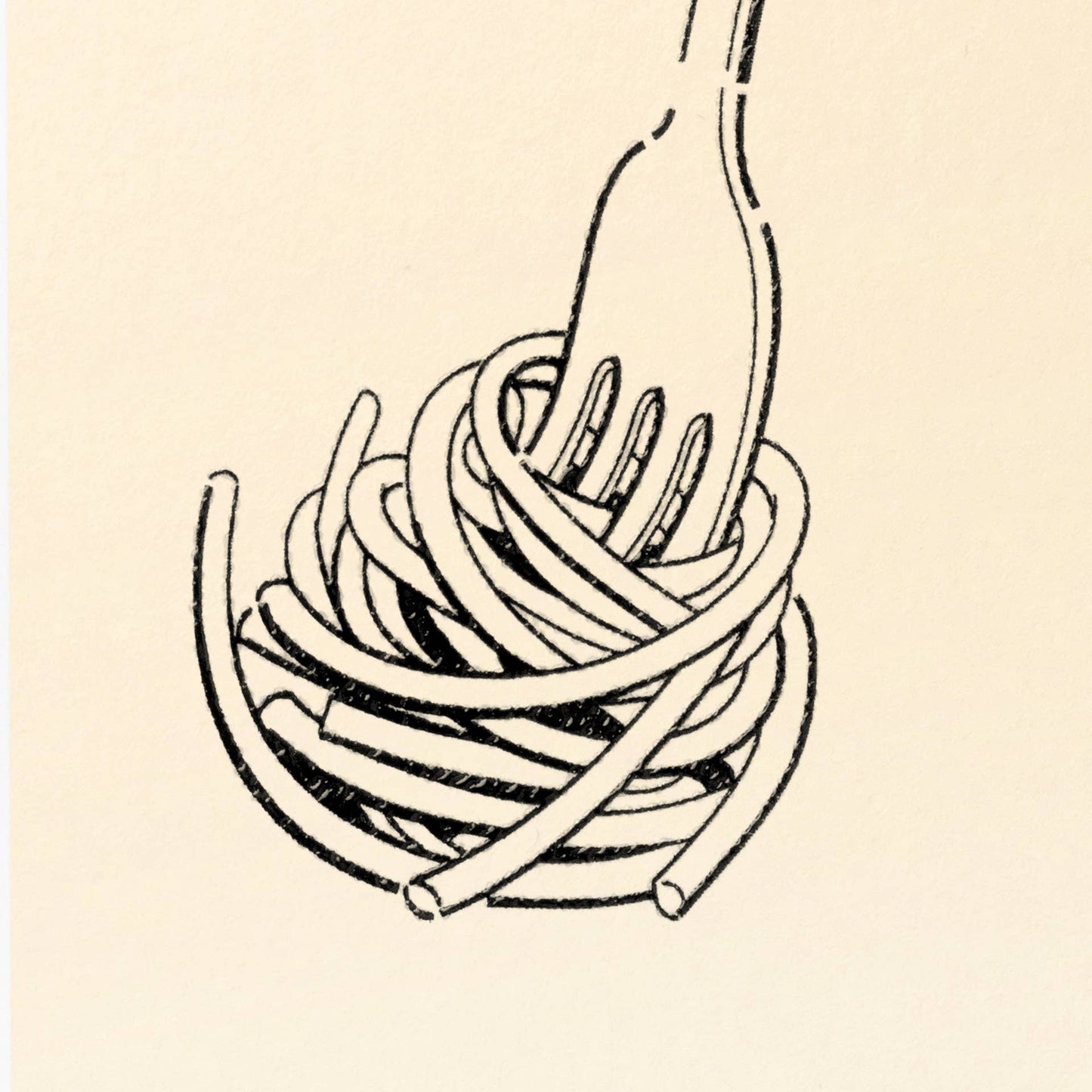 Handmade Embossed Card | Home Series: Spaghetti