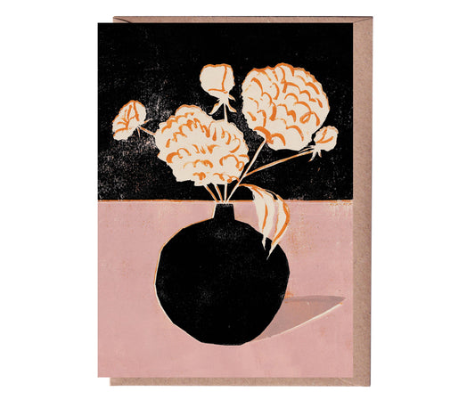 White Peonies Greeting Card