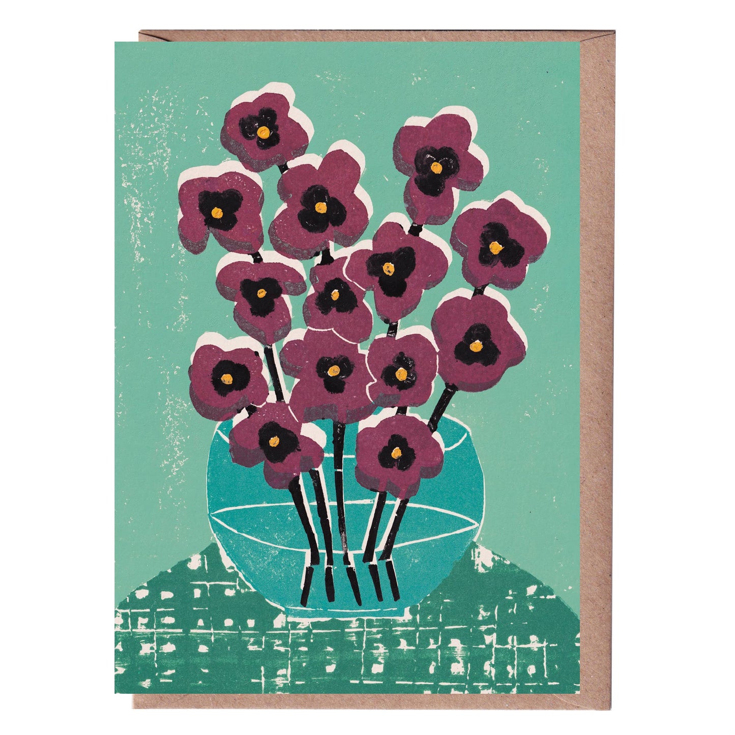 Pansy Burgundy Greeting Card