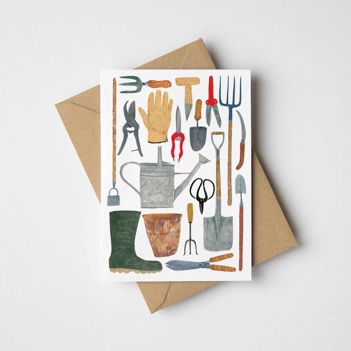 Gardening Tools Greeting Card