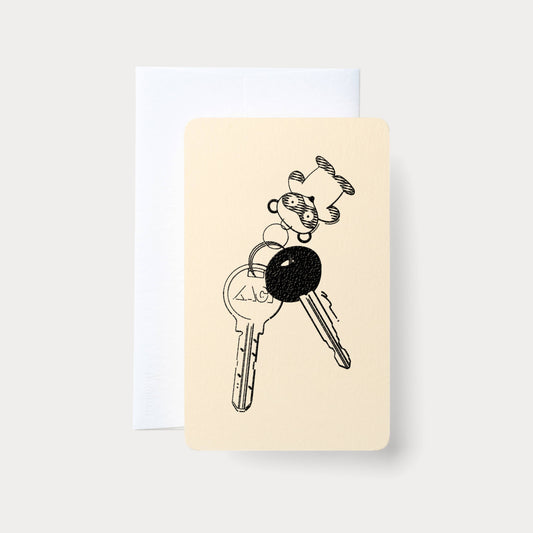 Handmade Embossed Card | Home Series: Keys