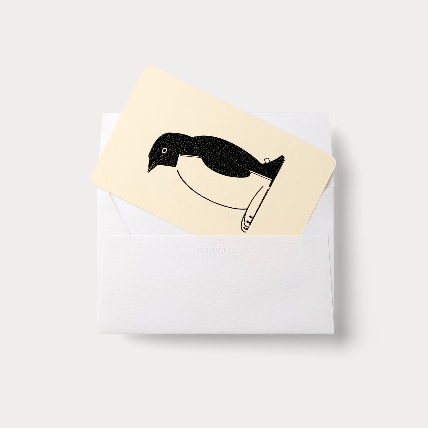 Handmade Embossed Card | Home Series: Penguin