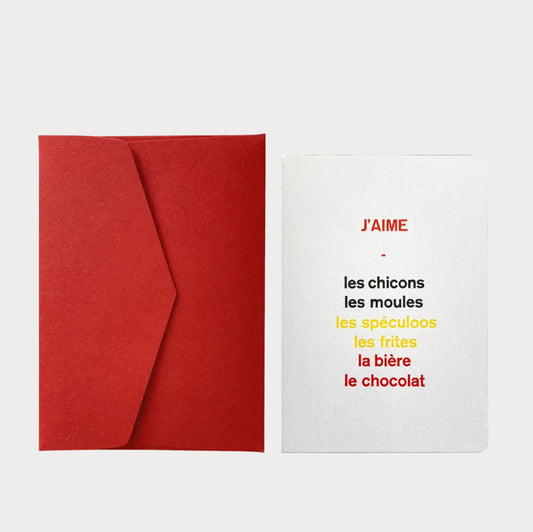 J'aime Les Chicons + Carmine Envelope