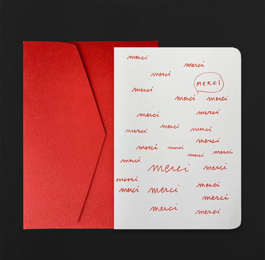Merci + Carmine Envelope - BIG A5 Card.