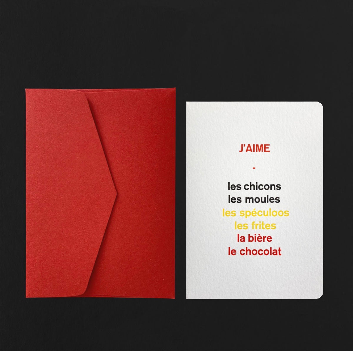 J'aime Les Chicons + Carmine Envelope