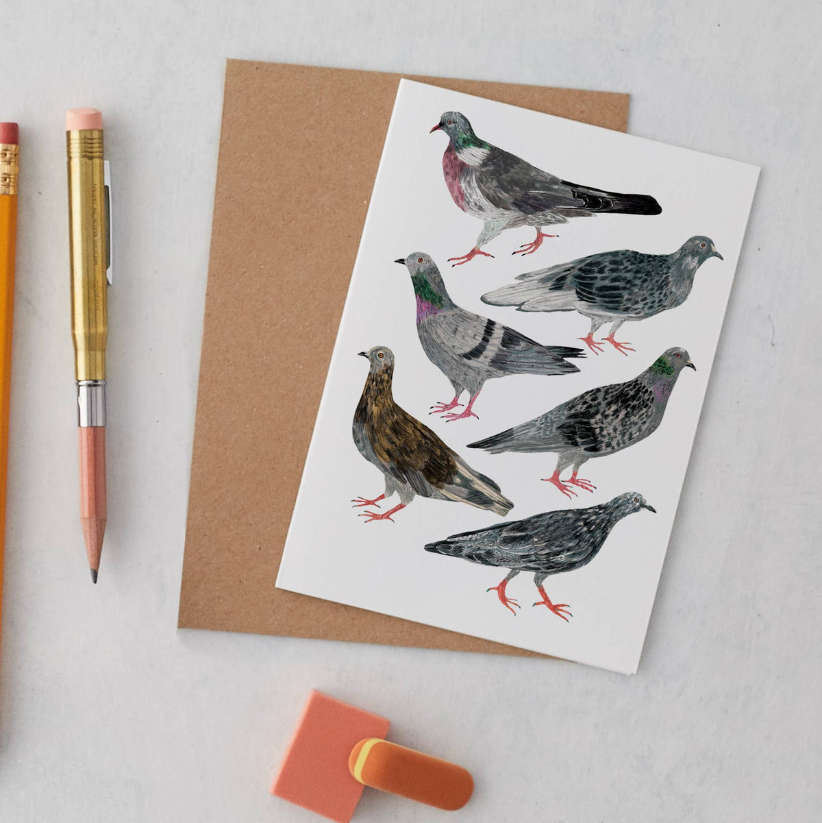Pigeons Greeting Card