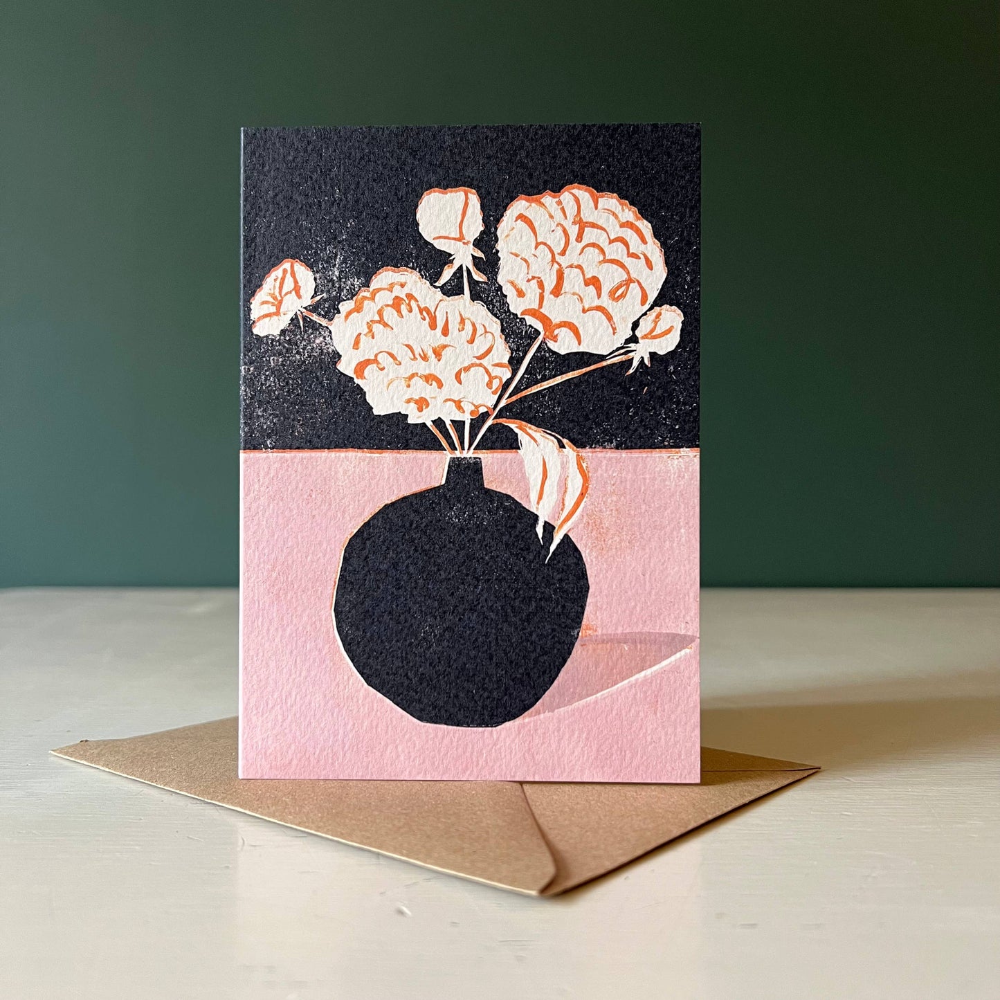 White Peonies Greeting Card