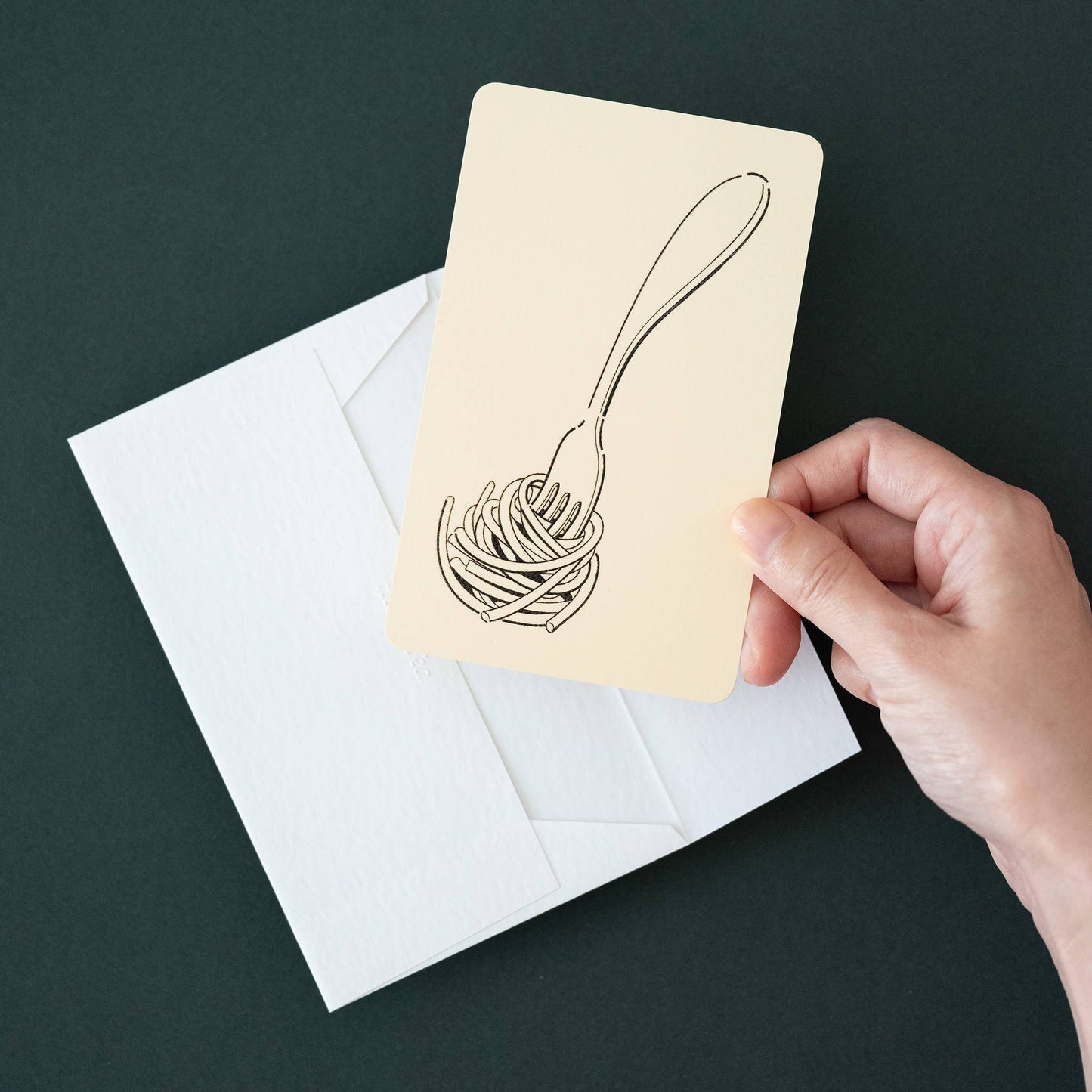 Handmade Embossed Card | Home Series: Spaghetti
